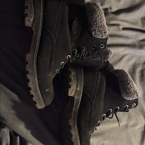 Black Fur-Lined Boots